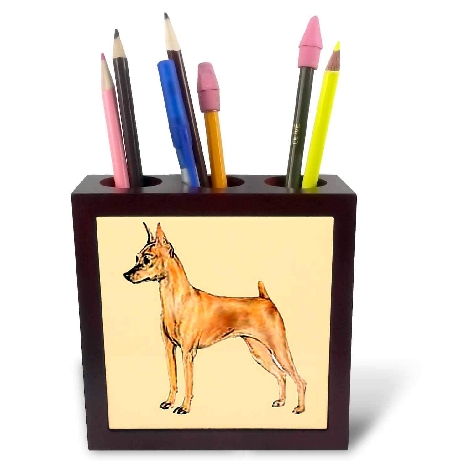 Pinscher miniature Rouge 12,7 cm 3dRose Ph_938_1 pour étagère et bureau