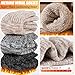 Sandsuced Merino Wool Thermal Boot Socks for Women Men Winter Warm Cozy Thick Hiking Socks 3 Pairs Christmas Stocking Stuffers (Grey/Black/Light Khaki,M)