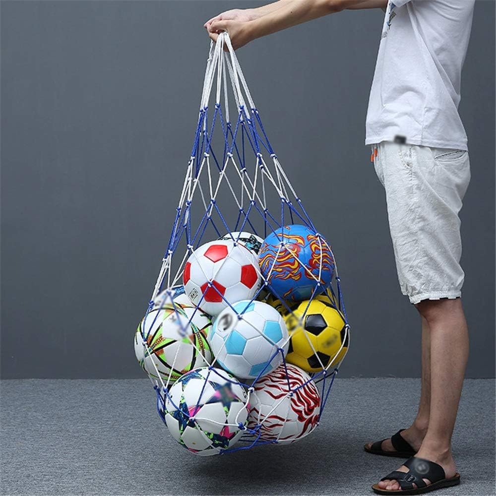 Amazon.co.jp ボール ネット バスケットボールネットポケットハンドル太字ポリプロピレン10玉ロードされた大胆なメッシ