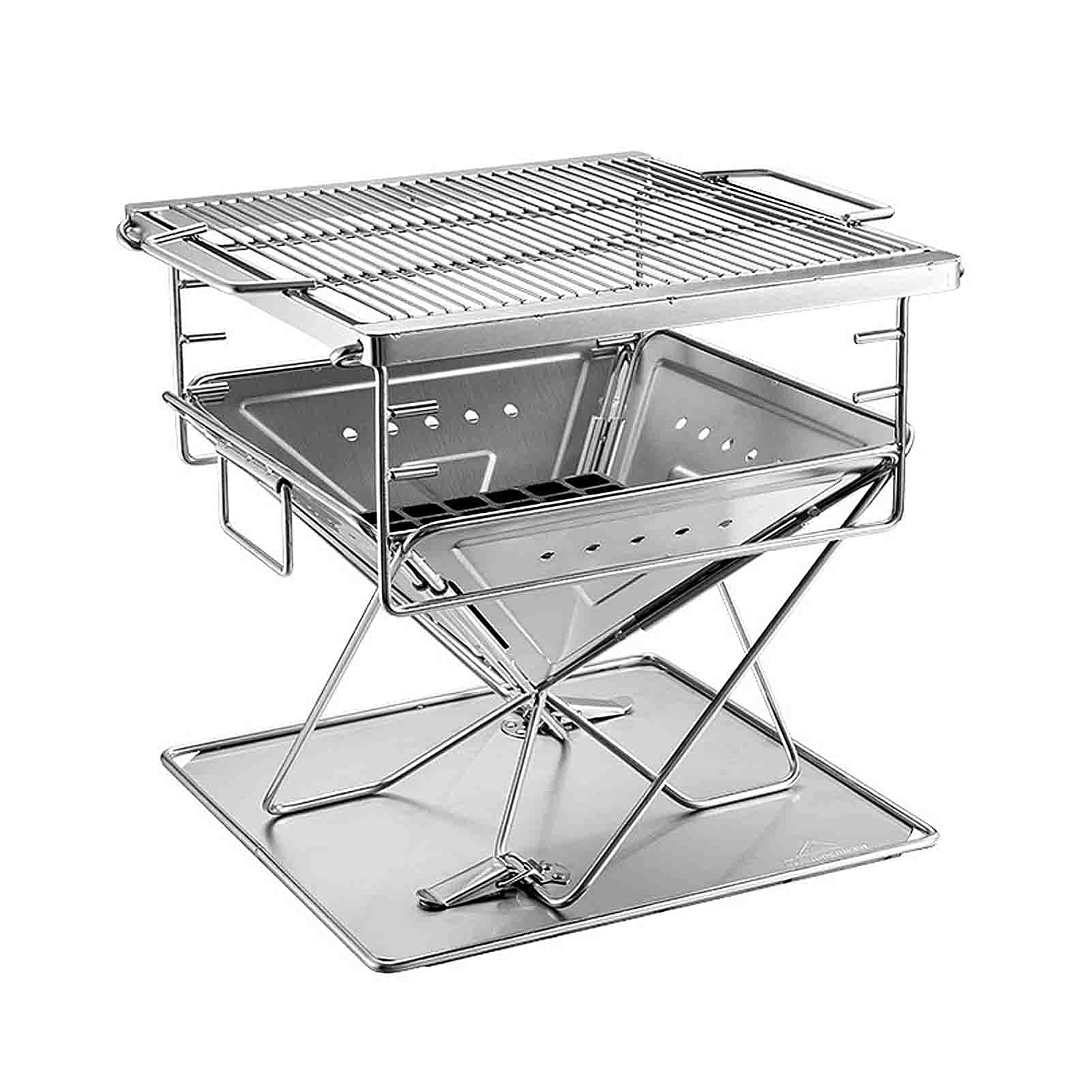 Barbecue grill en acier inoxydable pour camping et cuisine en plein air
