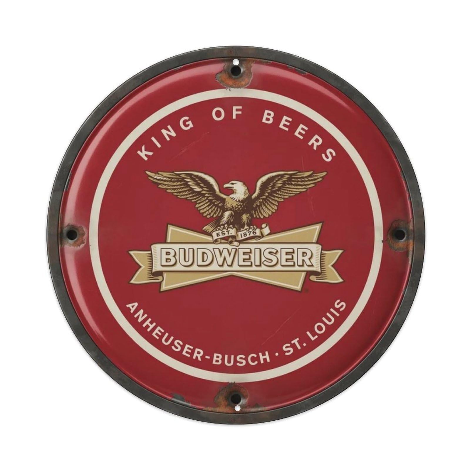 Budweiser King of Beers Metal Tin Sign Plaque