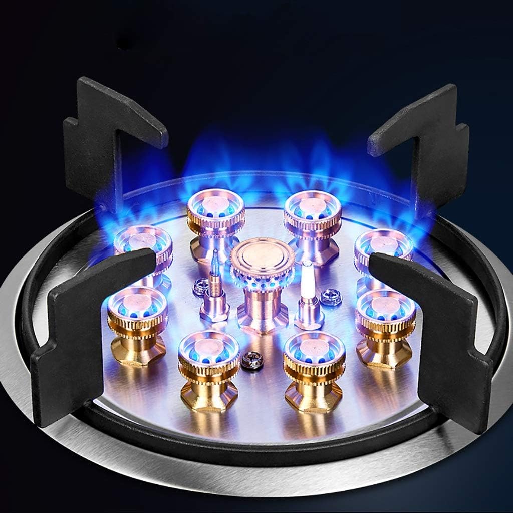 Burner Gas Cooker Black Tempered Glass Gas Cooktop Shuanghuan Nine Cavity Firepower Burner With(Lpg)