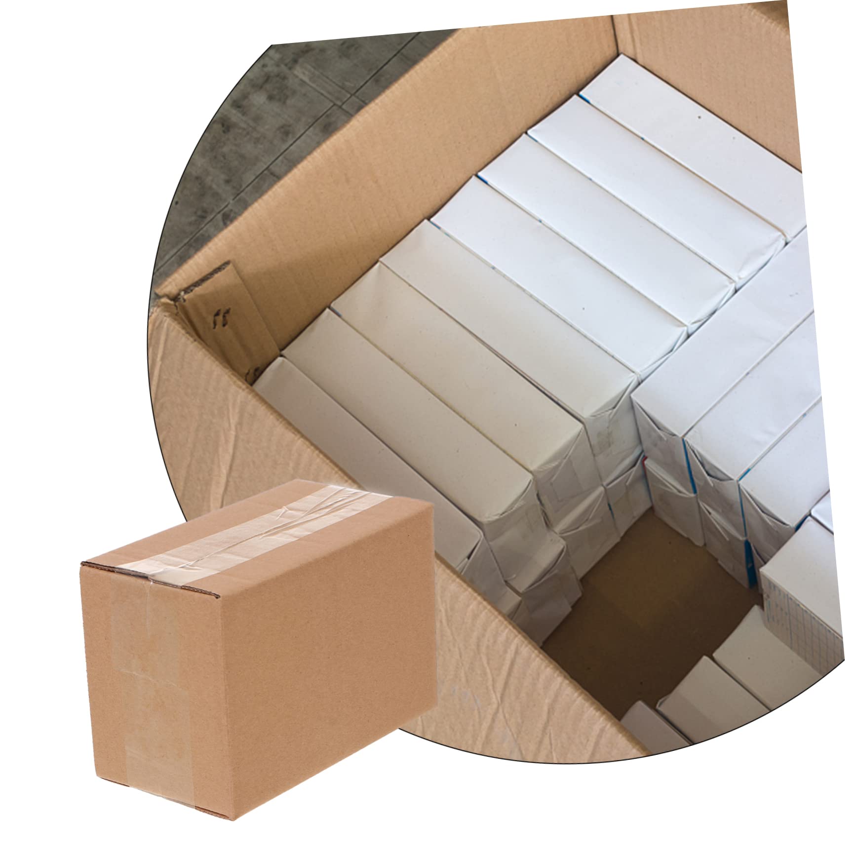 NUOBESTY Pack de 20 Cajas de Cartón Pequeñas para Envío y Embalaje, Reciclables y Reutilizables, de Papel Kraft Pared Simple, Ideales para Correo y Almacenamiento