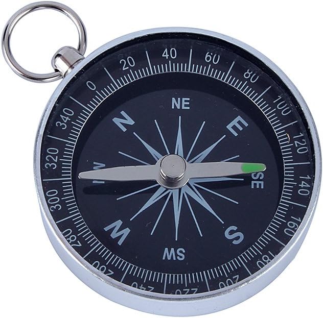Pocket Compass with Aluminum Shell Edge High Precision&Stability for Outdoor Camping Hiking Sports Navigation