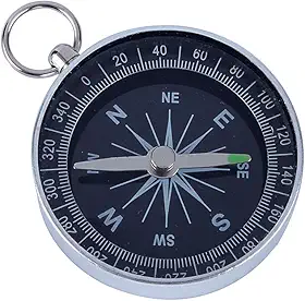 Bússola de Bolso Prata Portátil Prata Bússola de Bolso para Acampamento Ao Ar Livre Caminhadas Navegação Esportiva