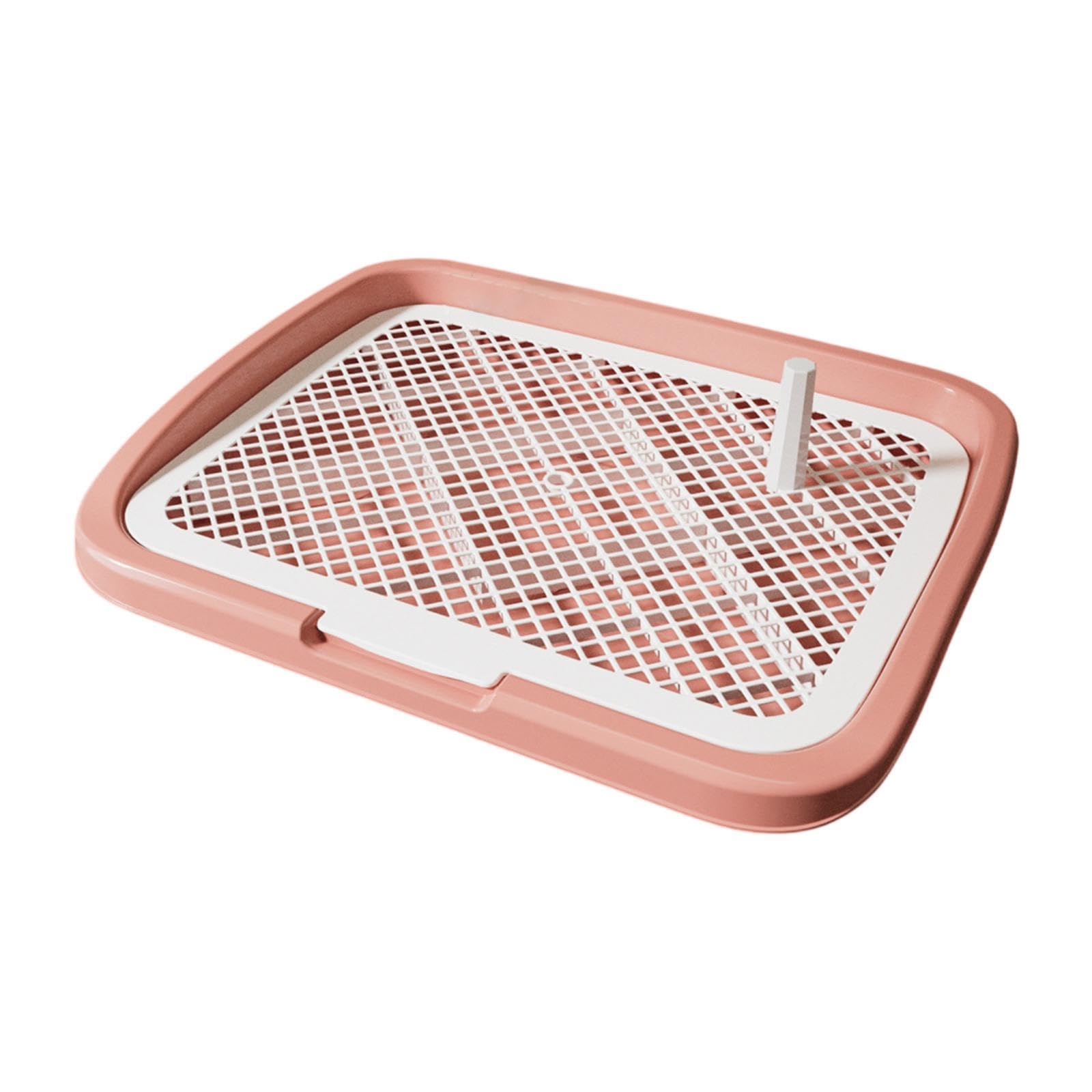 Generic Training Tray Dogs Potty Pet Supplies Potty Train Corner Reusable Pet Dog Toilet Dog Pee Pad Holder for Small Dogs Puppy, Pink