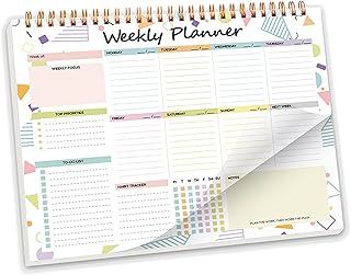OSYLICT Weekly Planner Pad,Undated Daily Weekly to View Planner To Do List Notepad Productivity Organizer, Desk Planner fo...