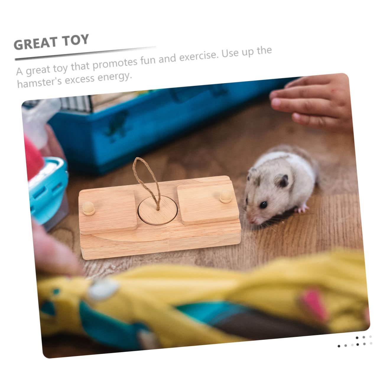 Mipcase 2pièces Jouet Bois pour Hamster Boîte à Friandises Décoration pour Cage Jouet De Recherche De Nourriture Cachette pour Nourriture