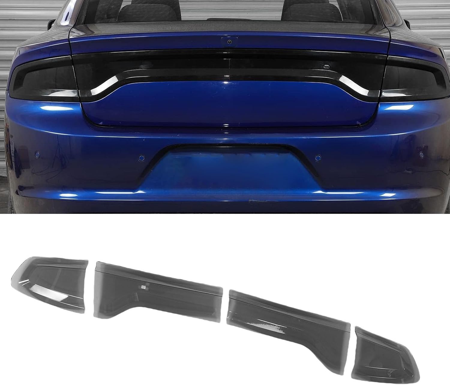 Aramox Tail Light Cover, 2015-2024 Rear Light Lamp Guards Exterior Protection Accessories Adhesive Plastic Black