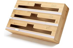 Rae Dunn 3 in 1 Wrap Organizer with Cutter for Kitchen