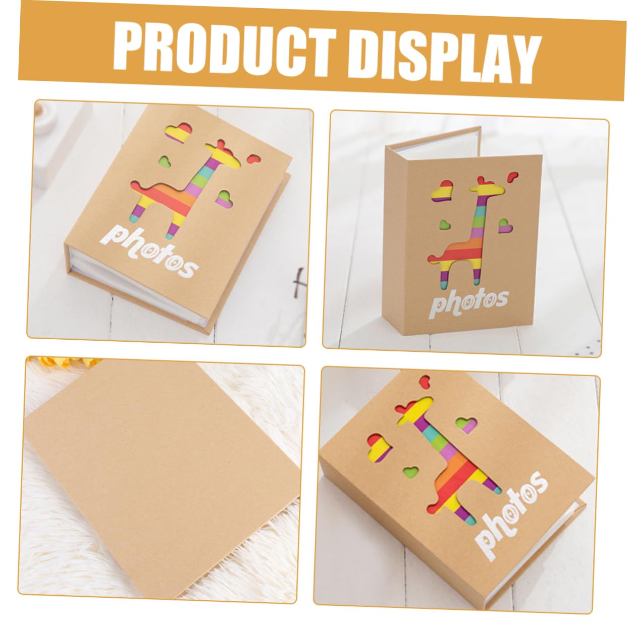 VICASKY 4piezas Álbum De Fotos Infantil Álbum De Recuerdos Para Bebés Capacidad Para Fotos De Diseño Adorable y Decorativo Para Guardar Memorias y Recuerdos Infantiles