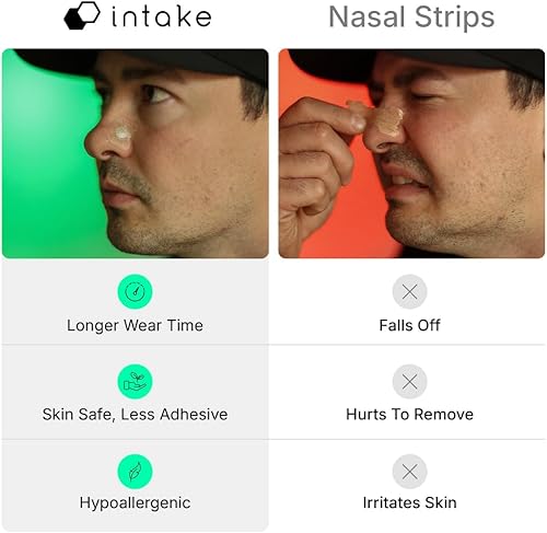 Miniatura 8 de Intake Kit de iniciación de tira nasal para respirar (30 unidades, negro) - Aumenta la ingesta de oxígeno, reduce los ronquidos, mejora la calidad