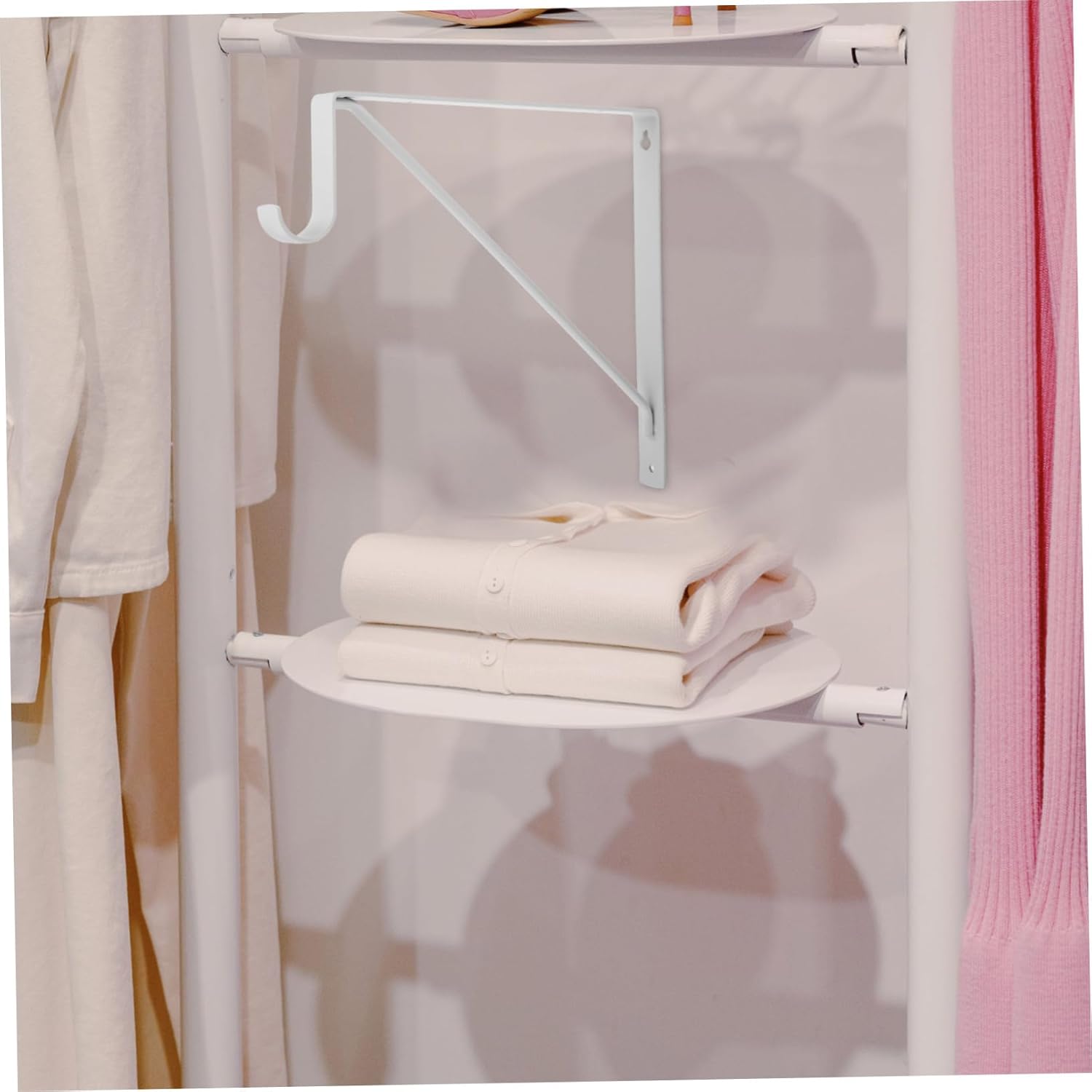 2pcs Heavy Duty Floating Shelf Brackets Metal Wall Support for Storage Quick Installation Resistant Design for Home Organization