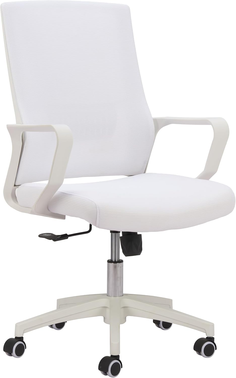 Zuo Jett Low Back Office Chair White, White Office Chair, Modern Style, Mesh Fabric, Breathable mesh Fabric, Nylon, Indoor Office, 26.4" W x 26.4" D x 39.2~43.1" H, Non-Stackable