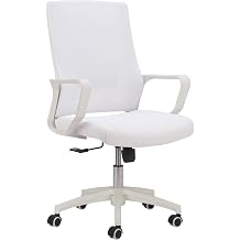 Zuo Jett Low Back Office Chair White, White Office Chair, Modern Style, Mesh Fabric, Breathable mesh Fabric, Nylon, Indoor Office, 26.4" W x 26.4" D x 39.243.1" H, Non-Stackable
