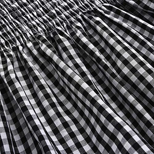 Kids Girls Fashion Dress Short Sleeve Fold Lattice Summer Dress Casual Black White Plaid Patchwork Ruffle Dress4