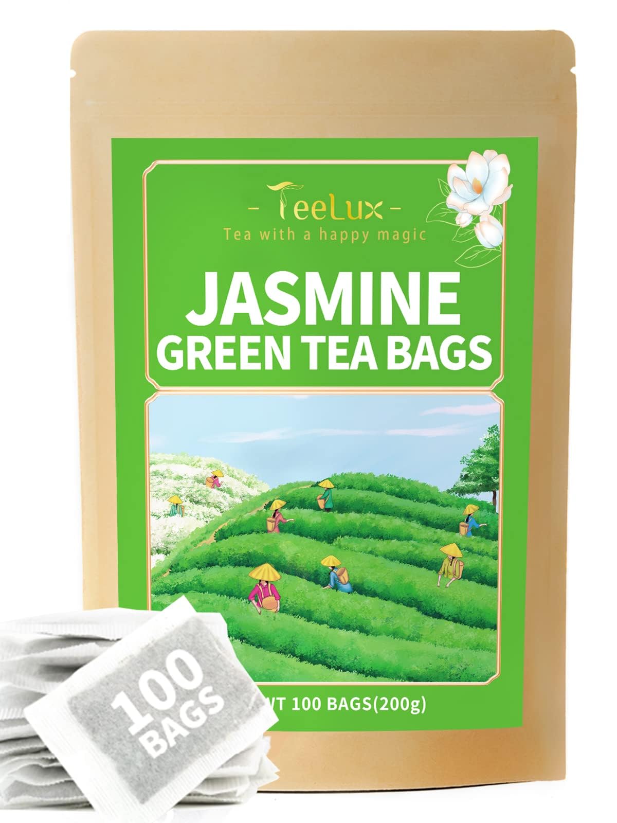 TeeLux Yerba Mate Tea Bags 50 Count, Pure Natural Argentine Yerba Mate, Rich Flavor with 3g/Bag, Biodegradable Tea Bag — view 32