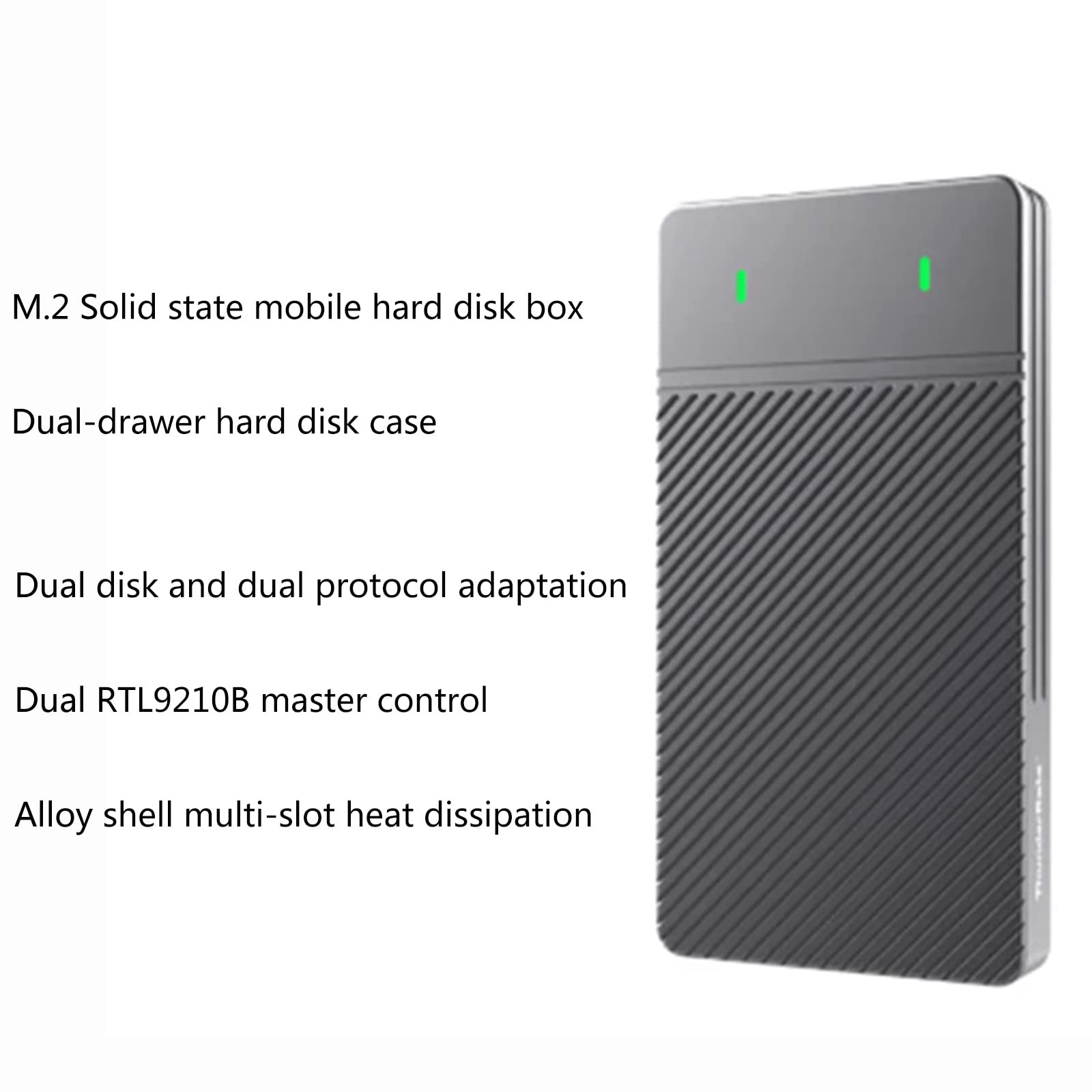 Custodia SSD NVMe Enclosure To USBC Enclosure SSD Adapter Dual-protocollo NVMe SSD Disk Box Enclosure Case