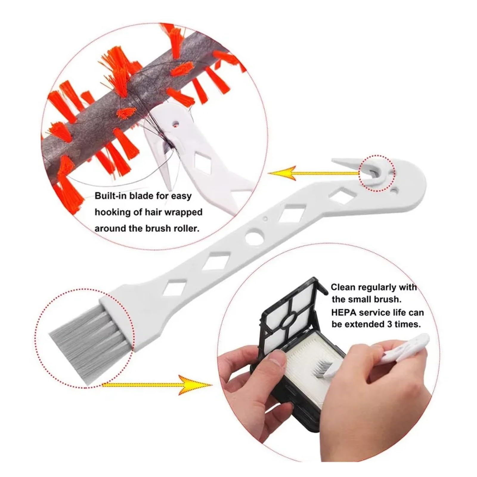 Filtr Hepa Pet Roll Brush Akcesoria Części zamienne, Bissell kompatybilny z Crosswave 1868 1785 Series 17132 Wymiana odkurzacza robota(B)