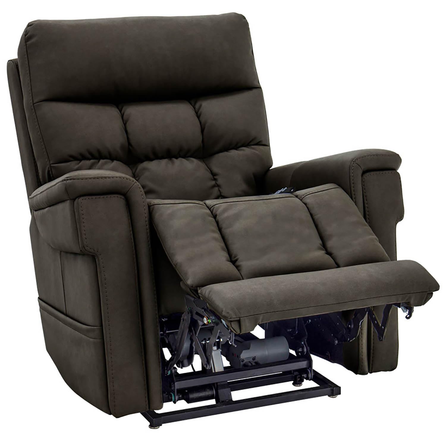LIVING WELL STORES Pride ViVaLift Ultra Lift Chair Power Recliner (PLR-4955M) Medium, Tilt Technology, 3 Different Heating Pads, Air Bladder Massage System (Smoke, Inside Delivery & Setup)