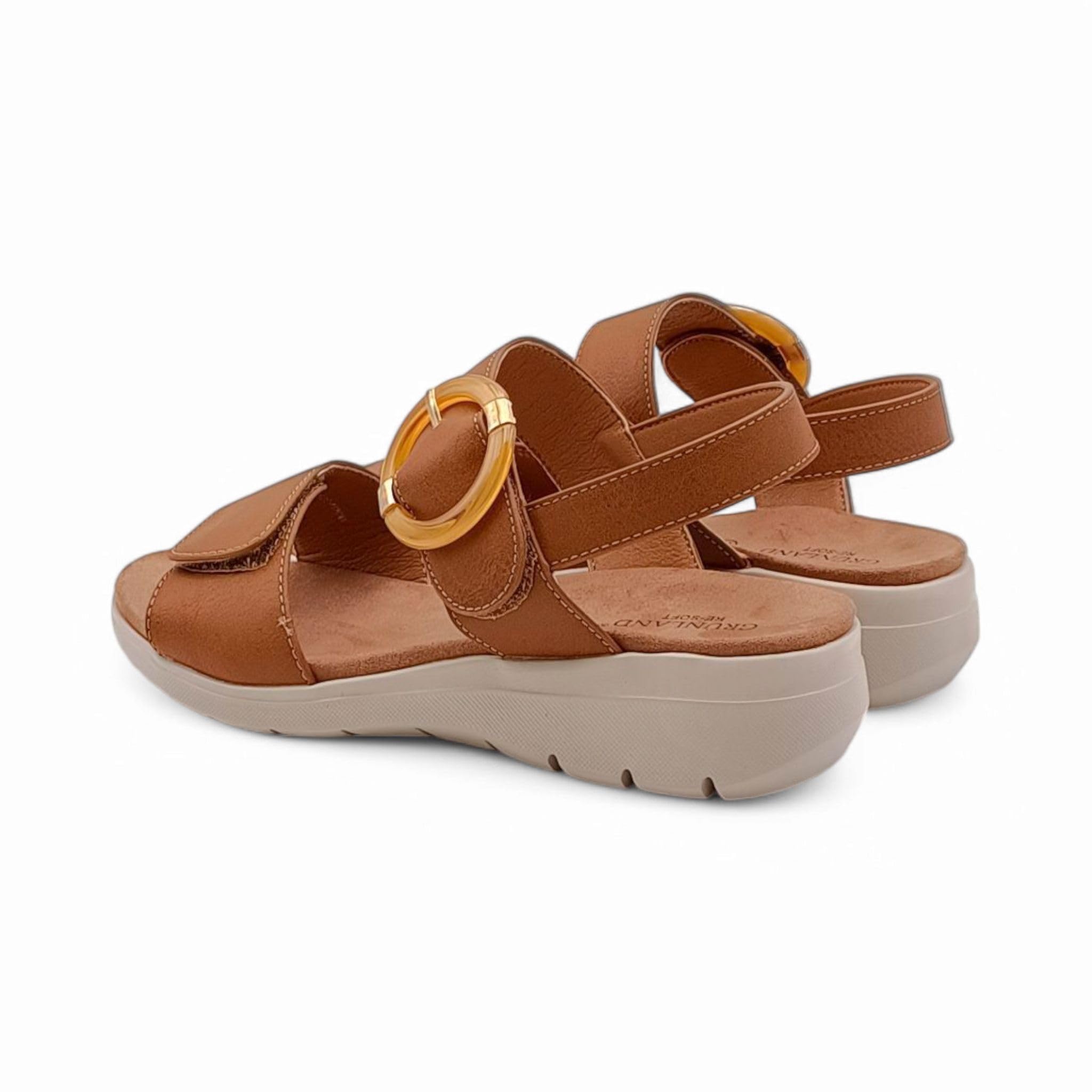 Sandali Donna Grunland Modello DEMA 1943 Nabuk Blu o Cuoio Calzature Casual