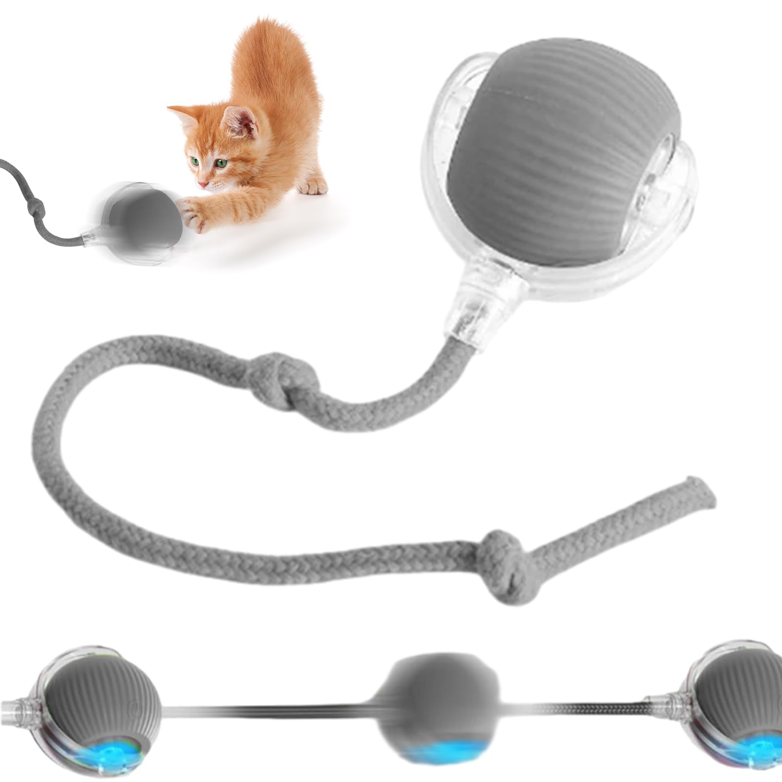 1pcs Smart Interactive Pet Toy Ball Self Rolling Dog Ball Interactive Cat Toys 360 Smart Automatic Rolling Ball