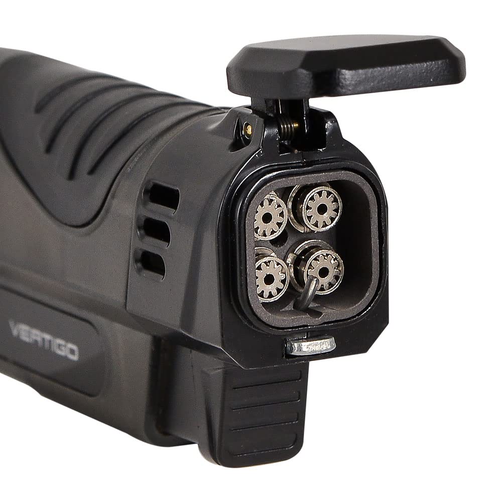 Vertigo Stinger Quad Torch Lighter w/Cigar Punch (Charcoal)