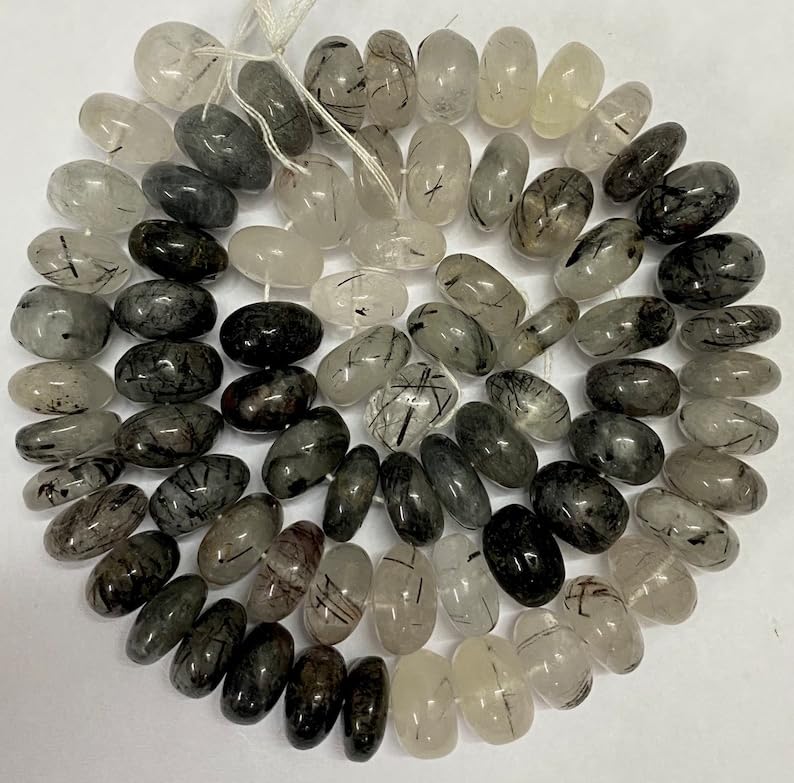 Quartz rutillé 11mm perles naturelles percées sans défaut pour bijou