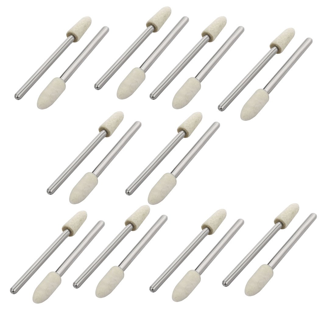 Aexit 2.35mm Drill Hole Abrasives 5mm Tapered Felt Head Grinding Mounted Point Polishing Tool 20pcs Model:89as563qo357