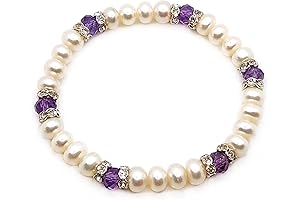 Exquisite Amethyst and Pearl Harmony Bracelet