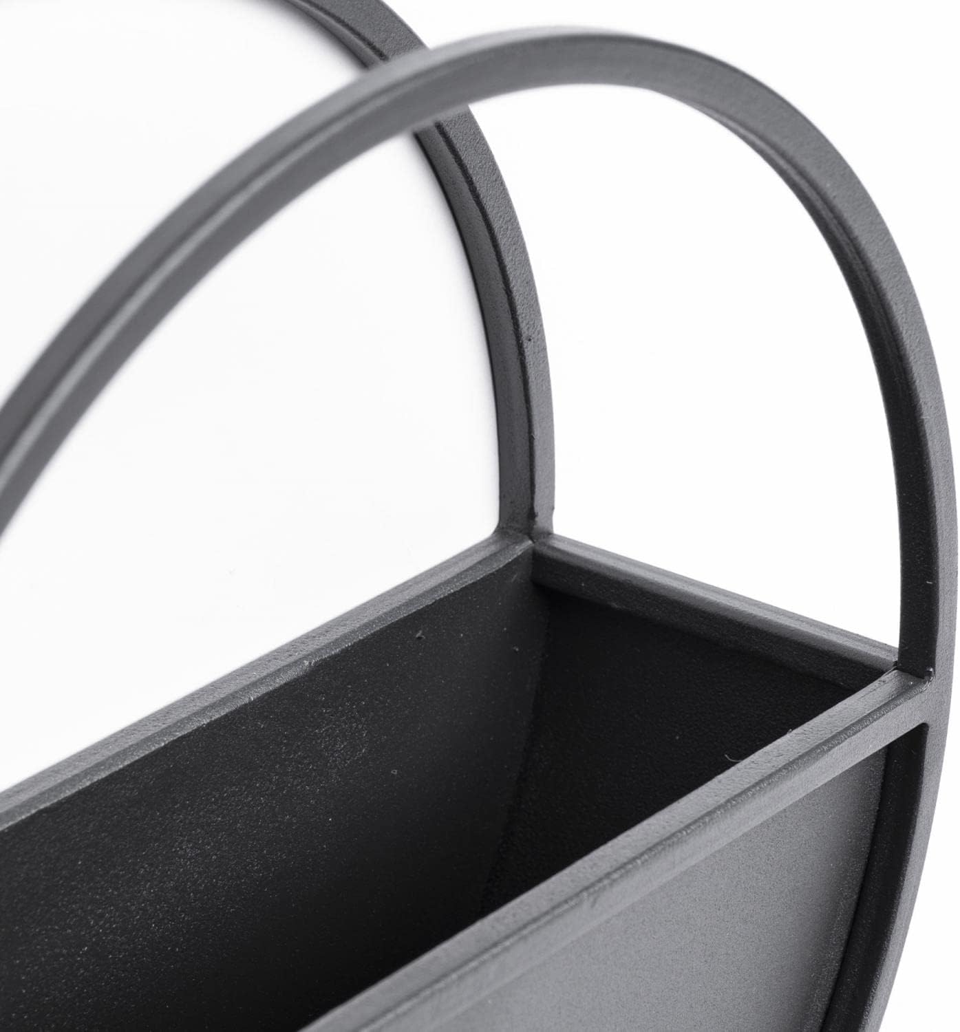 Mercana Hank Set of 2 Black Metal Hanging Wall Planters