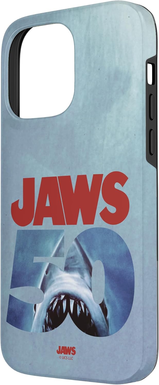 Jaws 50th Anniversary Logo Front & Back Case for iPhone 14 Pro Max