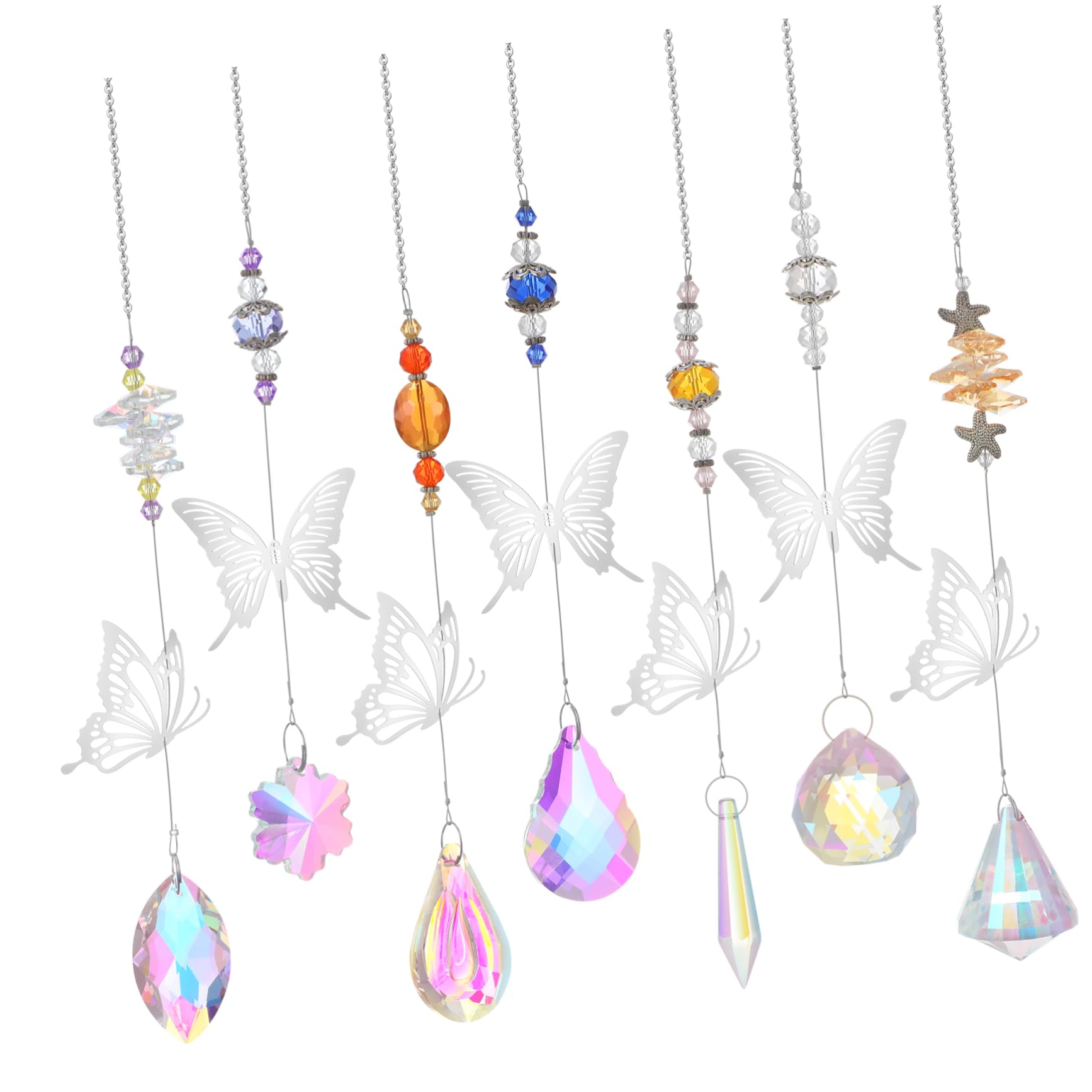 Attrape-soleil cristal x7 décoration suspendue jardin