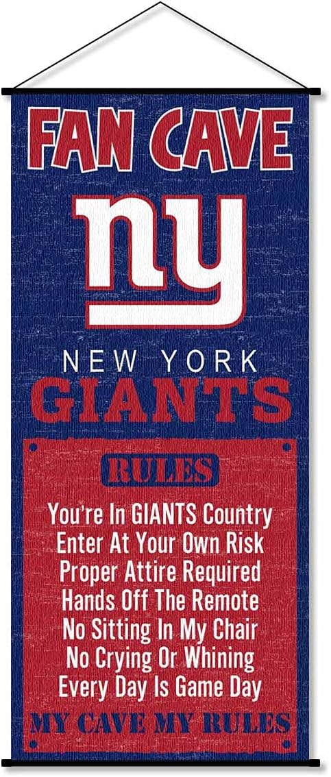 WinCraft New York Giants Man Cave Fan Banner Wall Door Scroll