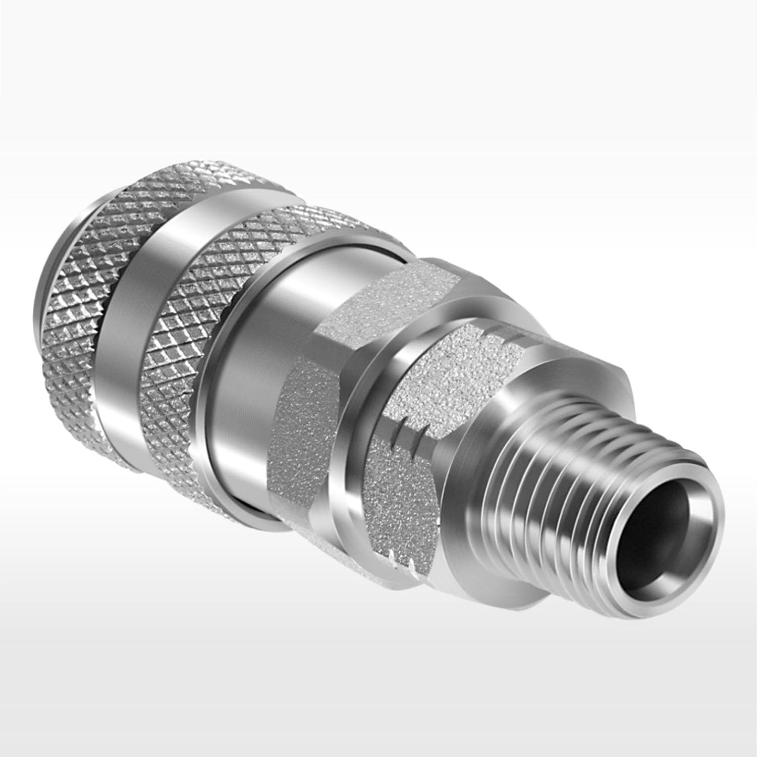 Fuel System Coupler Fitting, For Connection to 'Compu-Check' Quick Connect Fitting, Fit for Detroit Diesel S60, Cummins, Caterpillar, MBE900, and MBE4000 Engines, Replace for OTC 5869-1, J-47912-QC