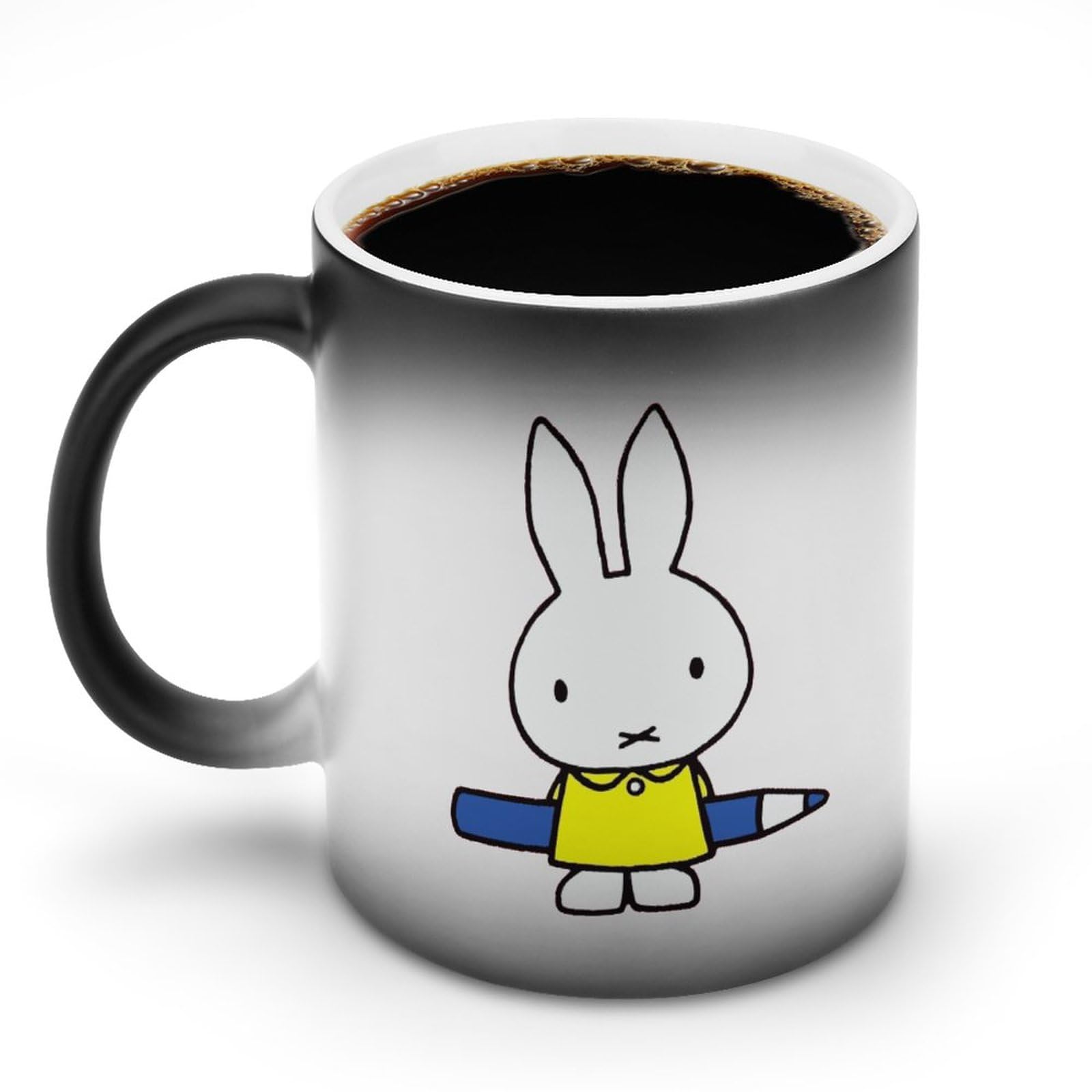 Mug Miffy Color Changing Mug Home Office Coffee Mugs Mysterious Changes with Temperature Ceramic Creative Cup Hot Water Tableware Birthday 330ml