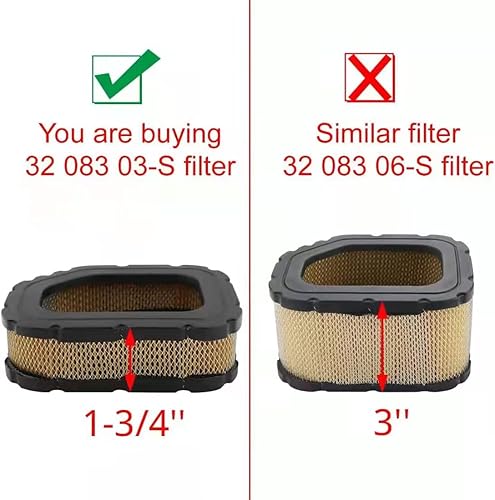 Miniatura 3 de Abroman (3 unidades) 32 883 03-S 32 083 03S Filtro de aire para Kohler 32 083 05-S SV710 SV715 SV720 SV730 SV735 SV740 MIU11943 Craftsman 3318 0