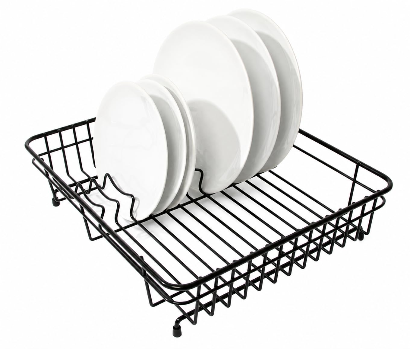 Delfinware Black Plastic Coated Medium Dish Drainer