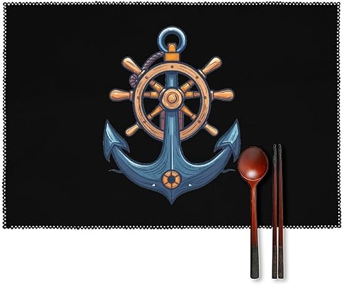 Juego de 6 manteles individuales resistentes y lavables para decoración de mesa de cena y fiesta