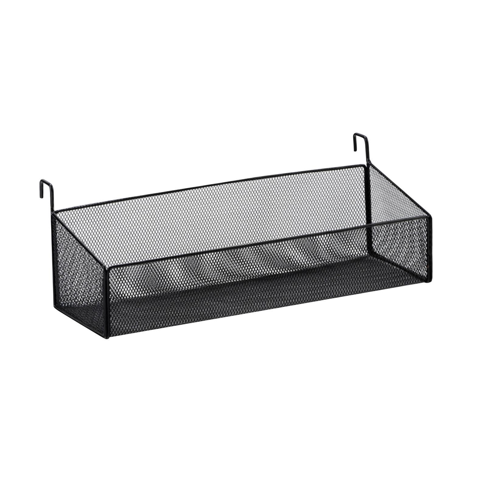 Pixzcsa Black Office Cubical Walls Organized Efficiently With Multipurpose Hanging Storage Basket Ensuring Tidy Workspace Bedside Shelf Hanging Storage Basket For L