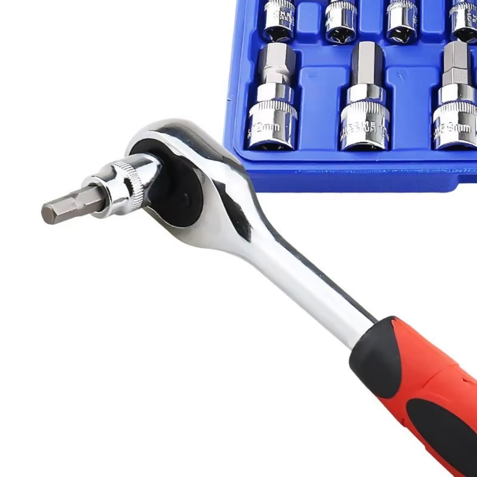 Kit d'outillage mécanique 3/8 "" 1/4 "" 1/2 "" 13 Jeux De Têtes À Manchon Universelles Jeu De Mèches Hexagonales Adaptateur De Foret SAE Et Douilles De Taille Métrique Clé À Douille
