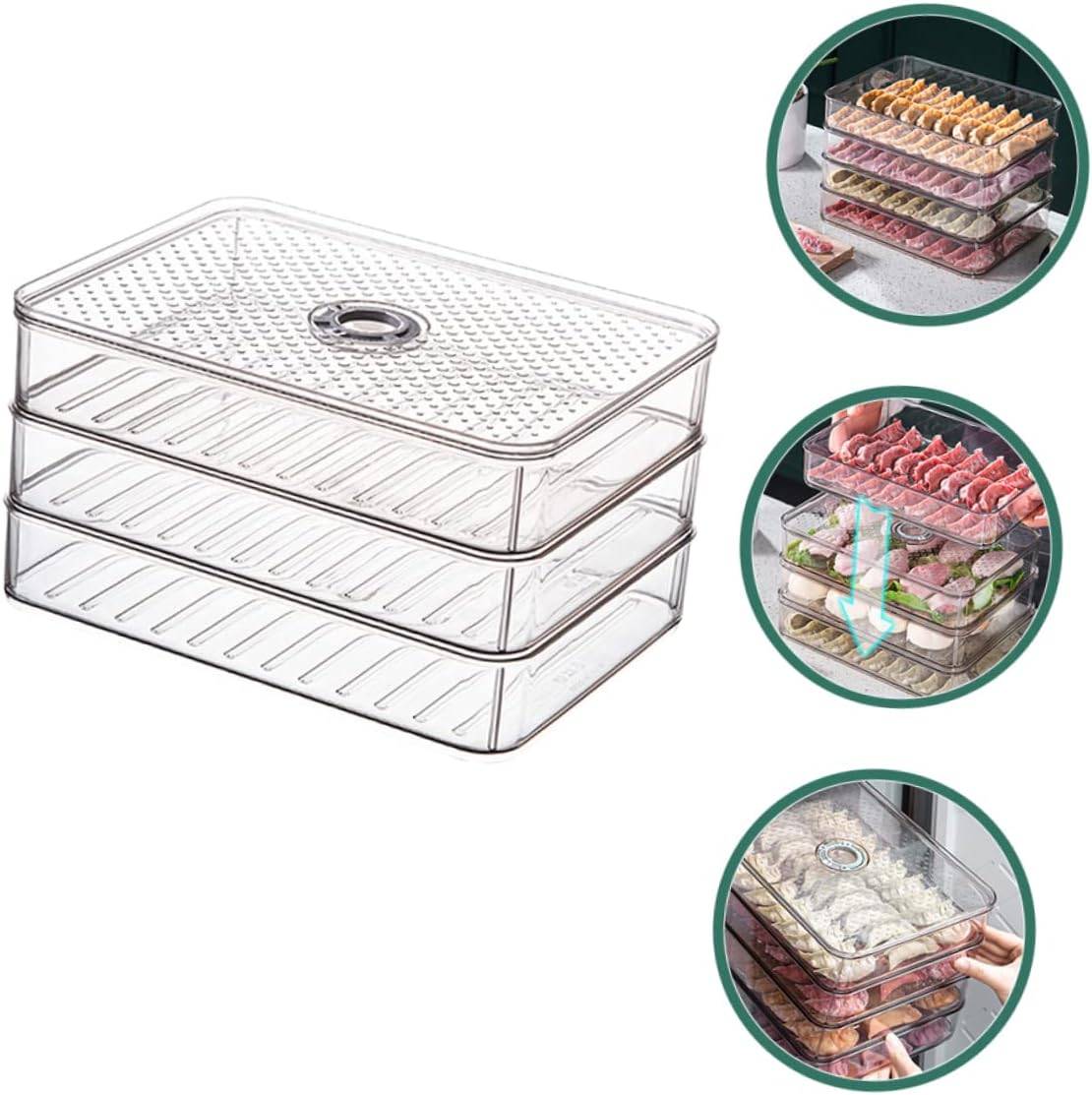 Freezer Bin Refrigerator Storage Container in Shape Efficient and Practical for Daily Use