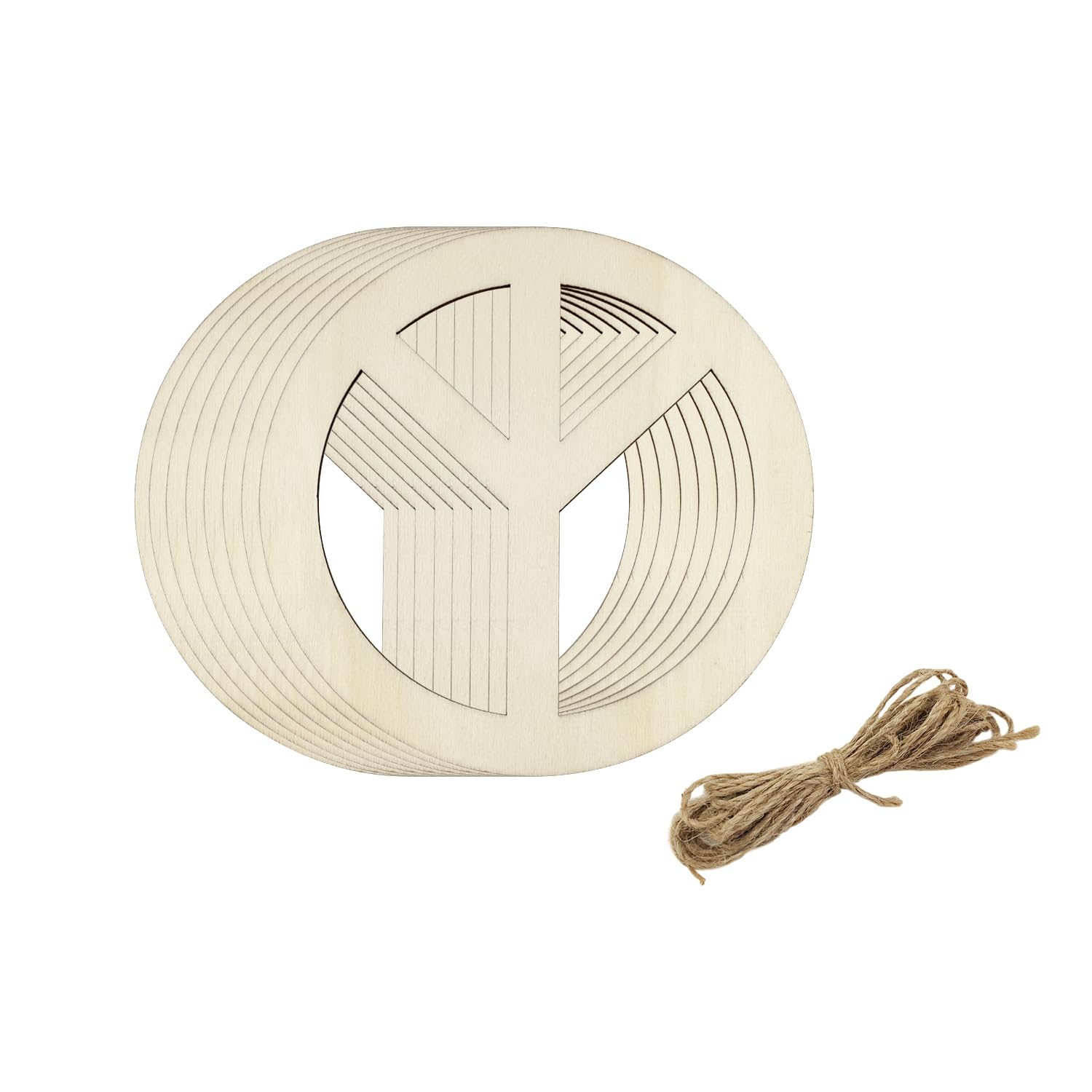 Xonzmmk 30 Pack 4 Inch Wooden Peace Sign Ornaments DIY Craft Project