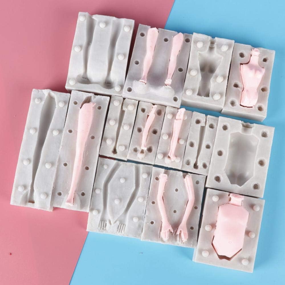 3D Human Man Woman Doll Body Leg Arm Molds Silicone Clay Soap Mold DIY Cake Decorating Supplies Mould Baking Tools 7 Packs - Image 3