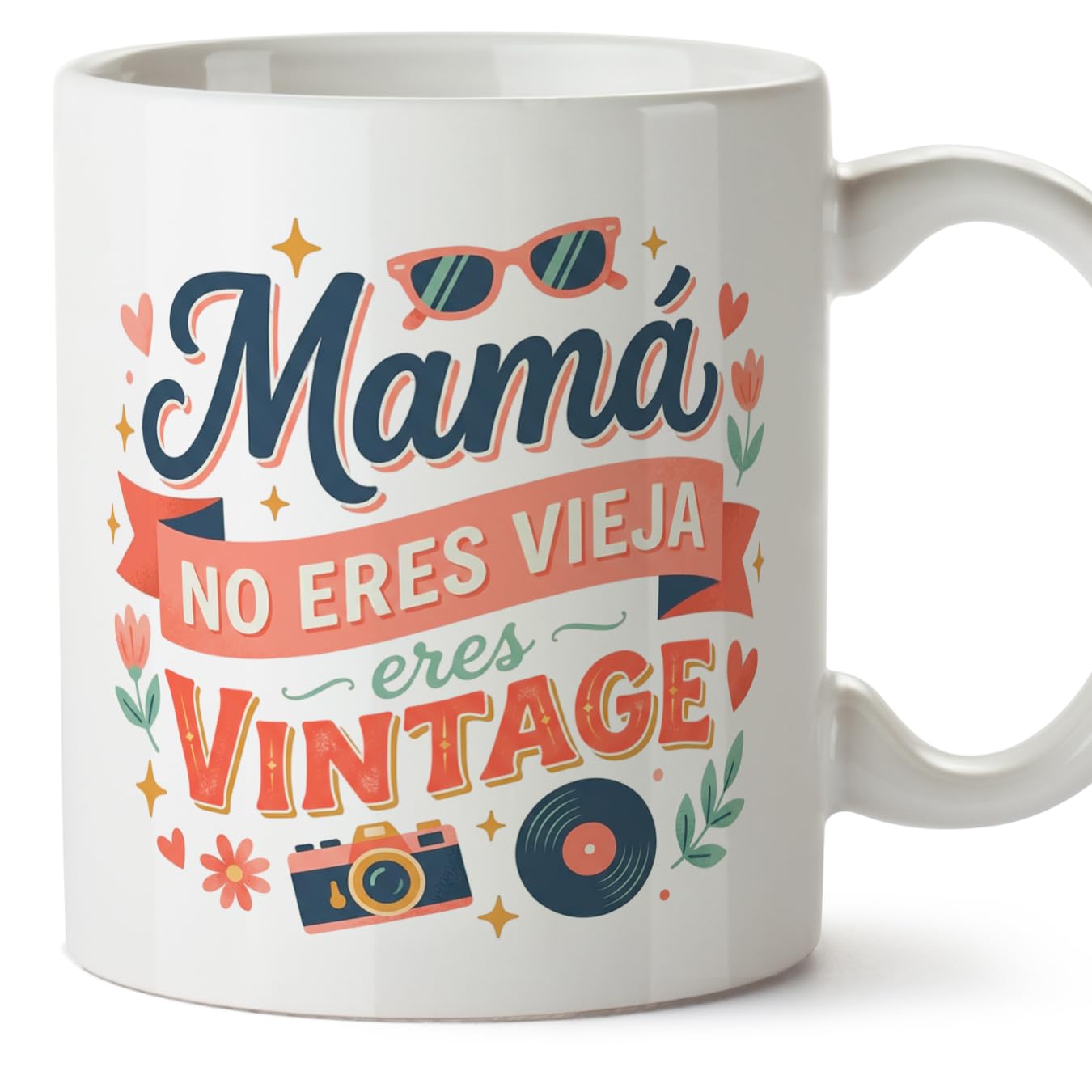 MUGFFINS Taza mamá con frase Para el mundo eres una madre pero para la familia eres el mundo en Español | regalo madre | 330 Ml 11 oz | Idea original para regalar | progenitores v1 — view 35