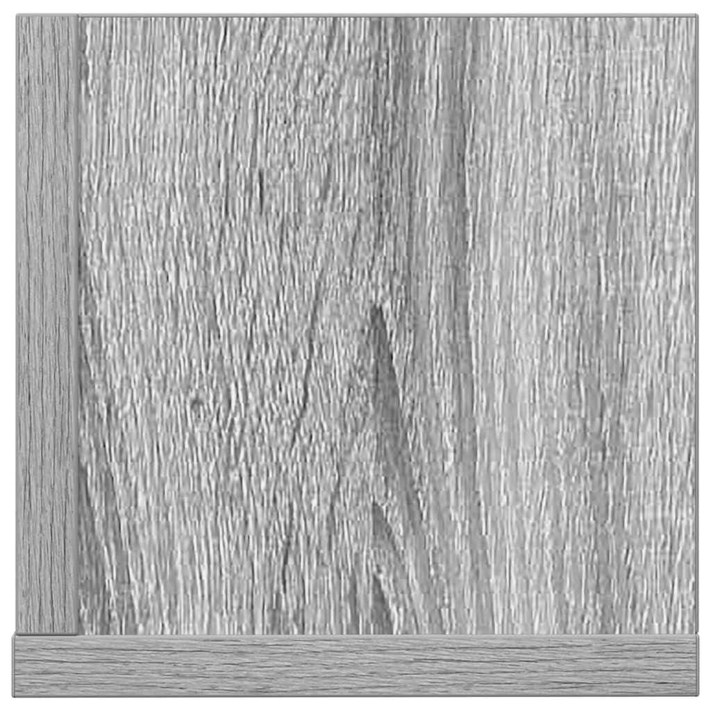 Lot de 2 étagères murales Gris Sonoma 75 x 16,5 x 16,5 cm