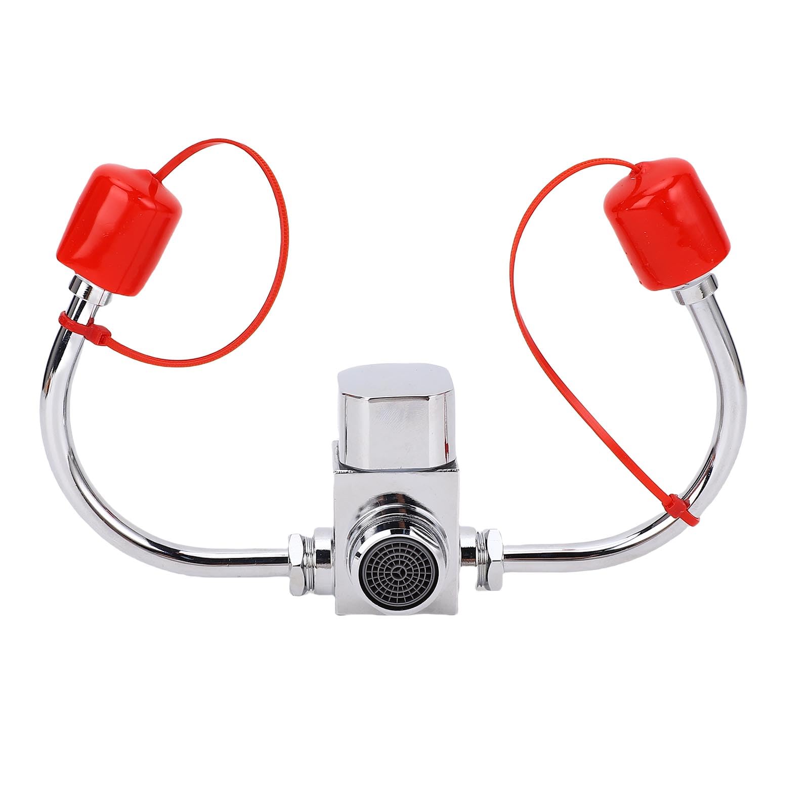 Bewinner Lavaojos Emergente de Laboratorio para Estación de Lavado de Ojos Giratoria de 360° Montada en Grifo, Kit de Lavado de Ojos de Emergencia con Flujo de Agua Ajustable con 3 Adaptadores,