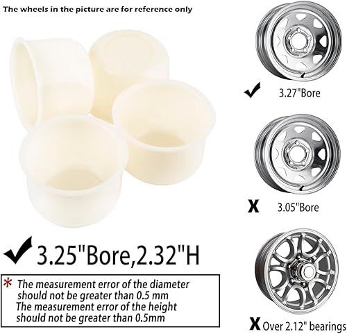 Miniatura 5 de Rheedal 4 tapas centrales de rueda de remolque personalizadas de 3.25 pulgadas, diámetro de 3.25 pulgadas, tapa de cubo de 2.32 pulgadas de alto