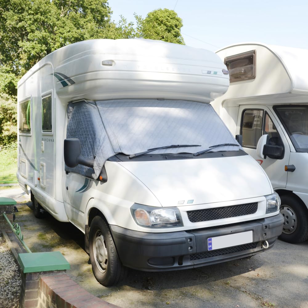 UK Custom Covers TSW904GREY Housse thermique d'enveloppement pour pare-brise Gris - Compatible avec Ford Transit Van 2000-2013