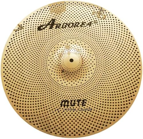 Miniatura 99 de Bajo Volumen Platillos Pack Silencio Set Negro 10 "splash+14" hi-hat+16" crash+18" crash+20" ride 6 piezas platillos de tambor con una bolsa libre